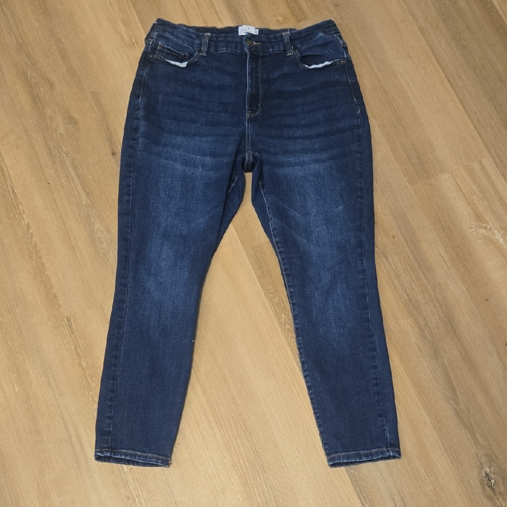 True Craft Dark Blue Ankle Jeans